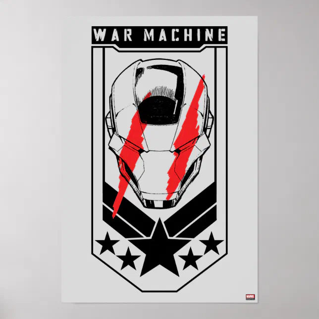 Avengers Classics | War Machine Icon Badge Poster | Zazzle