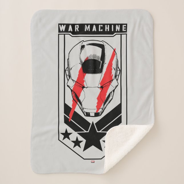 Avengers Classics | War Machine Icon Badge Sherpa Blanket (Front)