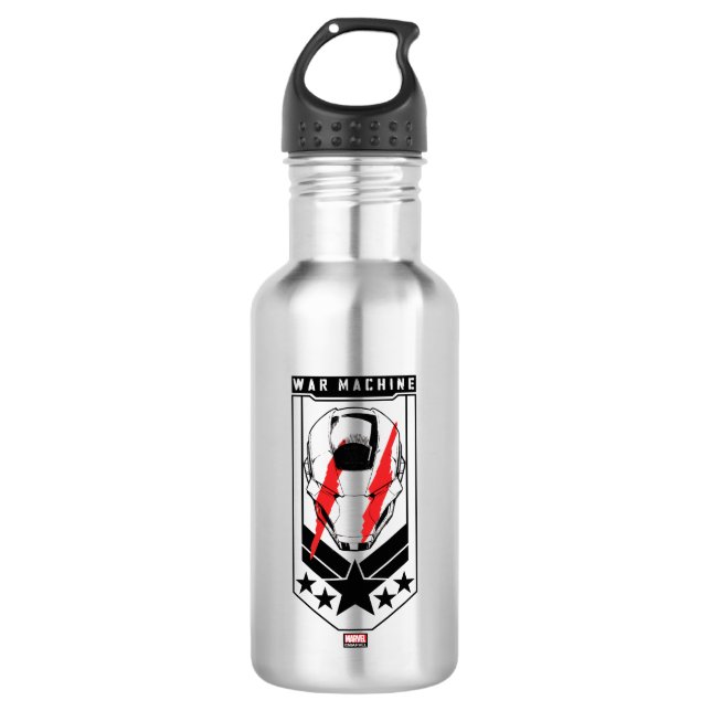 Avengers Classics | War Machine Icon Badge Stainless Steel Water Bottle (Front)