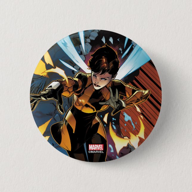 Avengers Classics | Wasp Flying Attack Button (Front)