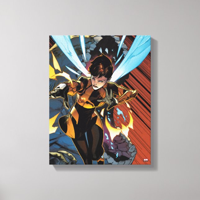 Avengers Classics | Wasp Flying Attack Canvas Print (Front)
