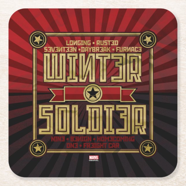 Avengers Classics | Winter Soldier Activation Square Paper Coaster (Front)