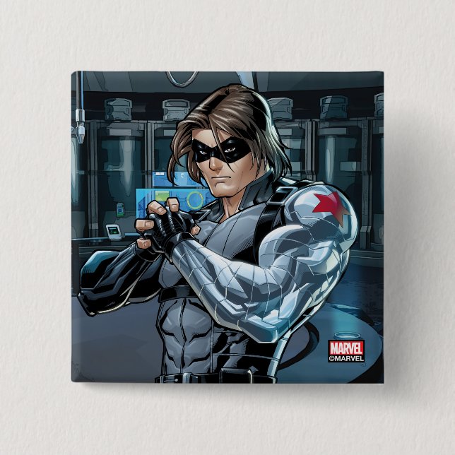 Avengers Classics | Winter Soldier Holding Fist Button (Front)
