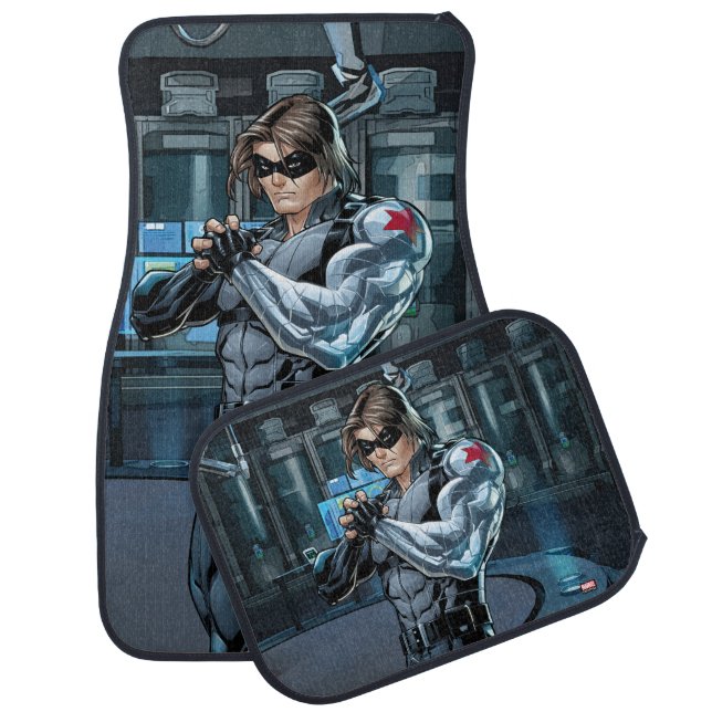 Avengers Classics | Winter Soldier Holding Fist Car Floor Mat (Set)