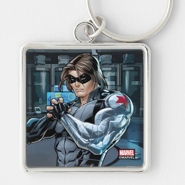Avengers Classics | Winter Soldier Holding Fist Keychain (Front)