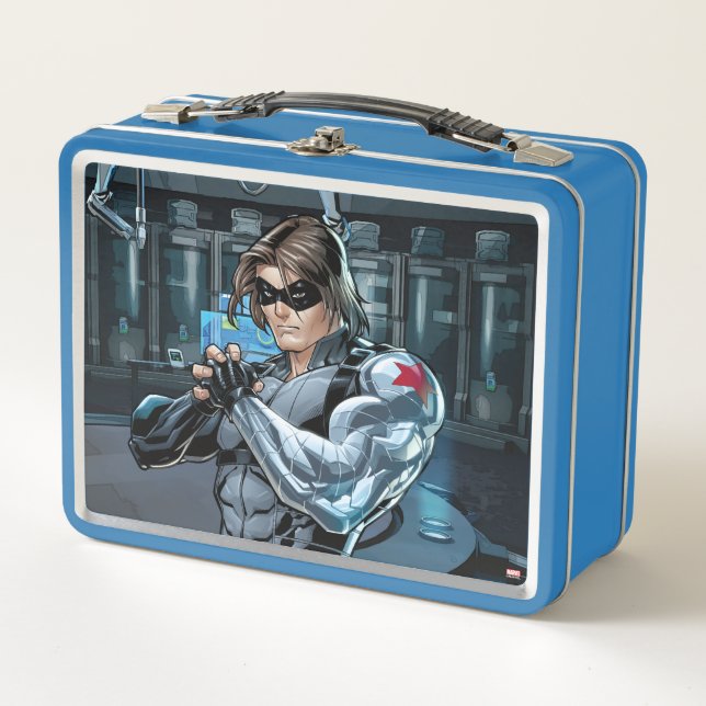 Avengers Classics | Winter Soldier Holding Fist Metal Lunch Box (Front)
