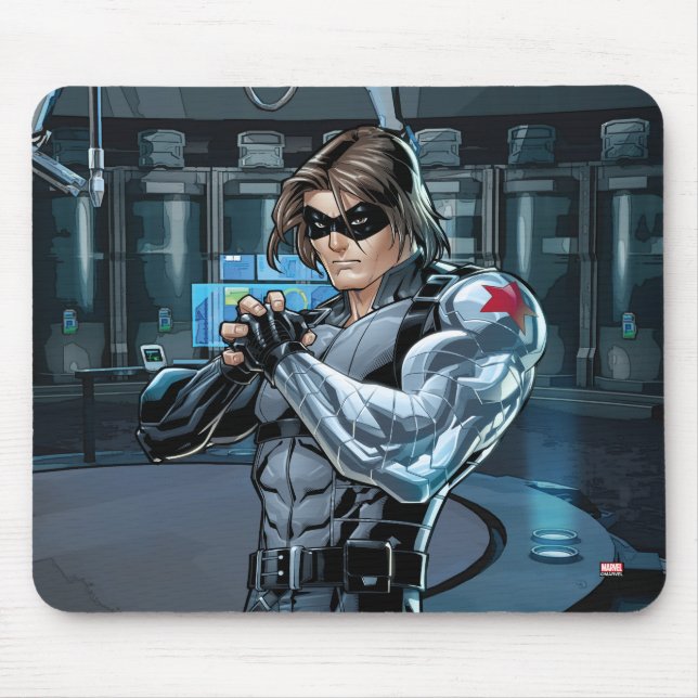 Avengers Classics | Winter Soldier Holding Fist Mouse Pad (Front)