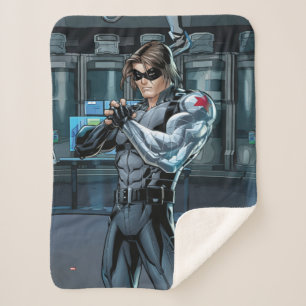 Avengers Classics   Winter Soldier Holding Fist Sherpa Blanket