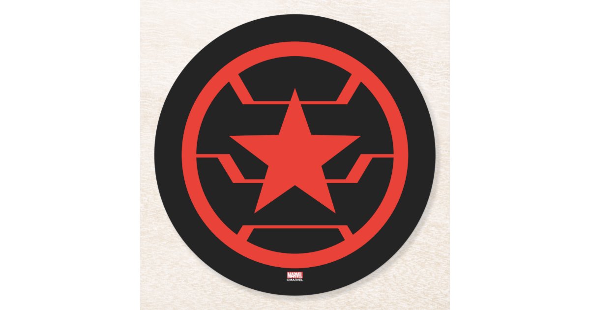 Avengers Classics Winter Soldier Icon Round Paper Coaster