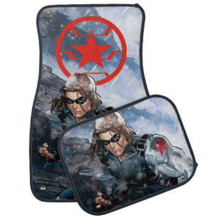 Avengers Classics   Winter Soldier In Snow Car Floor Mat