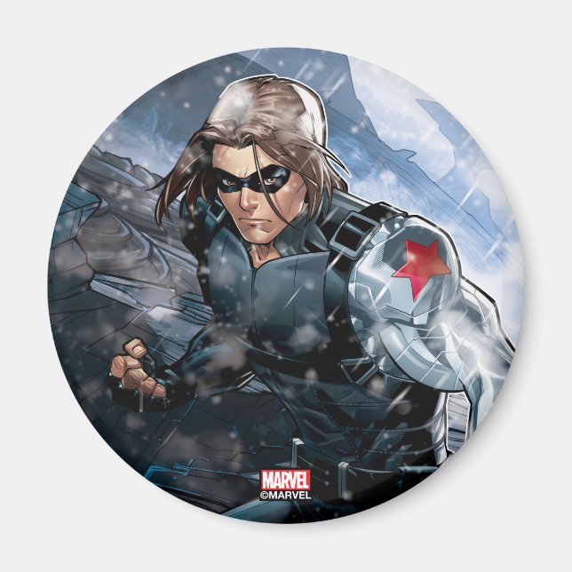 Avengers Classics | Winter Soldier In Snow Magnet (Front)