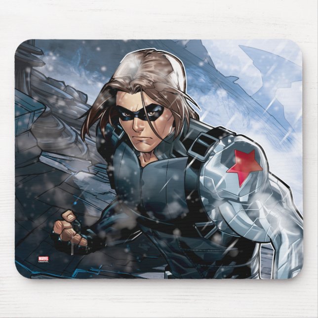 Avengers Classics | Winter Soldier In Snow Mouse Pad (Front)