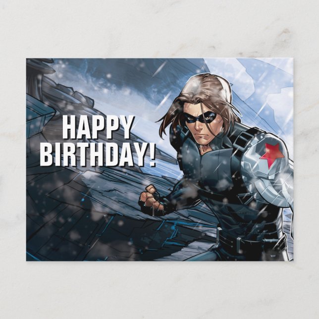 Avengers Classics | Winter Soldier In Snow Postcard (Front)