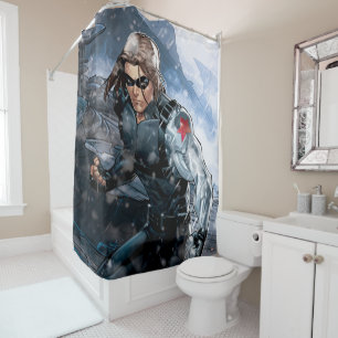 Avengers Classics Winter Soldier In Snow Shower Curtain