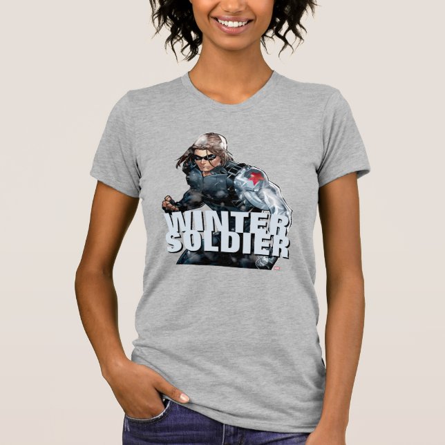 Avengers Classics | Winter Soldier In Snow T-Shirt (Front)