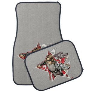 Avengers Classics   Winter Soldier Star Graphic Car Floor Mat