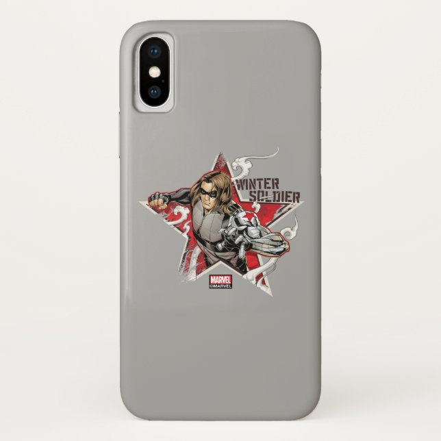 Avengers Classics | Winter Soldier Star Graphic Case-Mate iPhone Case (Back)