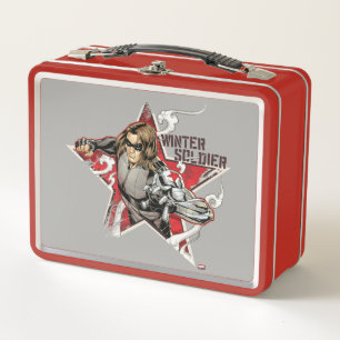 Avengers Classics Winter Soldier Star Graphic Metal Lunch Box