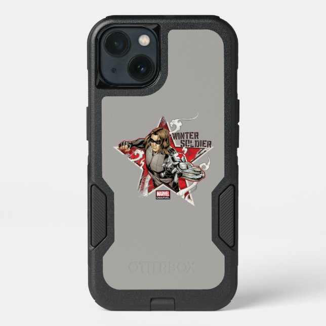 Avengers Classics | Winter Soldier Star Graphic Otterbox iPhone Case (Back)