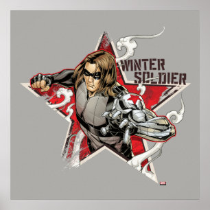 Avengers Classics Winter Soldier Star Graphic Poster