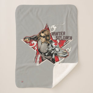 Avengers Classics   Winter Soldier Star Graphic Sherpa Blanket