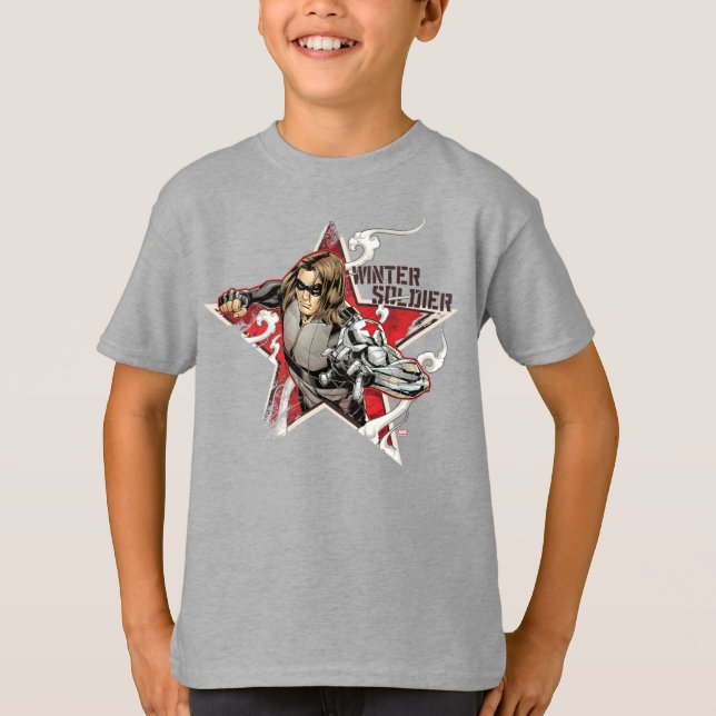 Avengers Classics | Winter Soldier Star Graphic T-Shirt (Front)