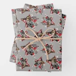 Avengers Classics   Winter Soldier Star Graphic Wrapping Paper Sheets