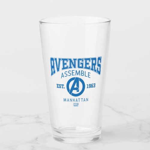 Avengers Collegiate Logo Avengers Glass