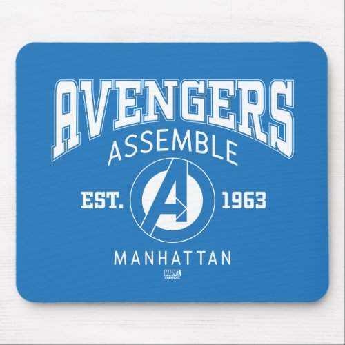 Avengers Collegiate Logo Avengers Mouse Pad