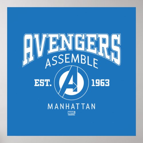 Avengers Collegiate Logo Avengers Poster