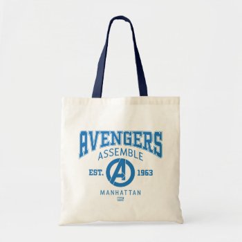 Avengers Collegiate Logo: Avengers Tote Bag by avengersclassics at Zazzle