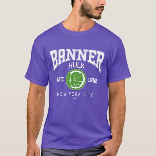 Avengers Collegiate Logo Banner Hulk T_Shirt