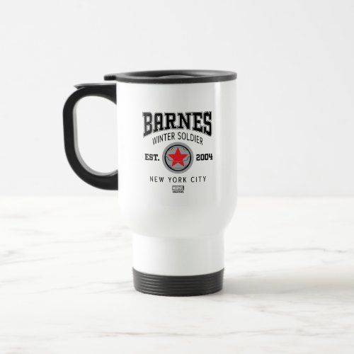 Avengers Collegiate Logo Barnes Winter Soldier Travel Mug