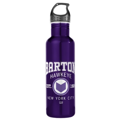 Avengers Collegiate Logo Barton Hawkeye Stainless Steel Water Bottle