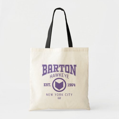 Avengers Collegiate Logo Barton Hawkeye Tote Bag