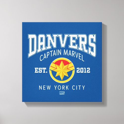 Avengers Collegiate Logo Danvers Captain Marvel Canvas Print