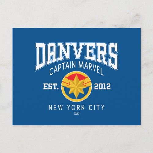 Avengers Collegiate Logo Danvers Captain Marvel Postcard