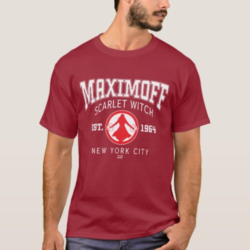Avengers Collegiate Logo Maximoff Scarlet Witch T_Shirt
