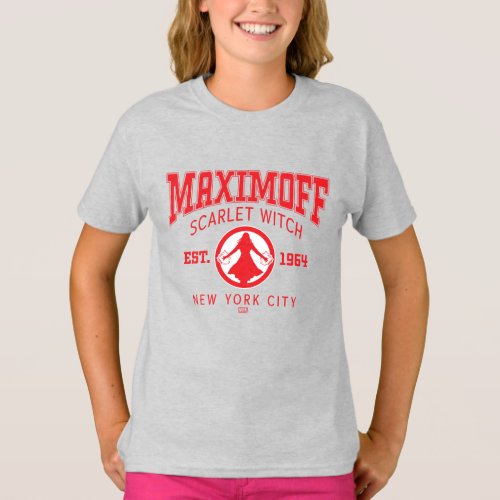 Avengers Collegiate Logo Maximoff Scarlet Witch T_Shirt
