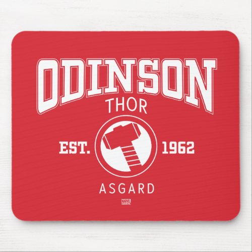 Avengers Collegiate Logo Odinson Thor Mouse Pad