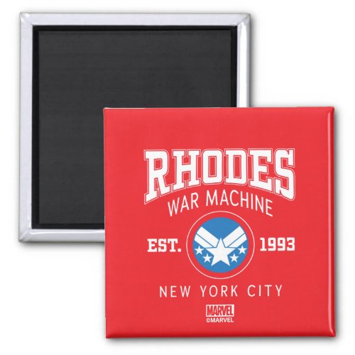 Avengers Collegiate Logo Rhodes War Machine Magnet