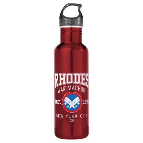 Avengers Collegiate Logo Rhodes War Machine Stainless Steel Water Bottle