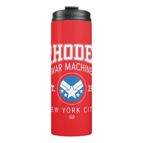 Avengers Collegiate Logo Rhodes War Machine Thermal Tumbler