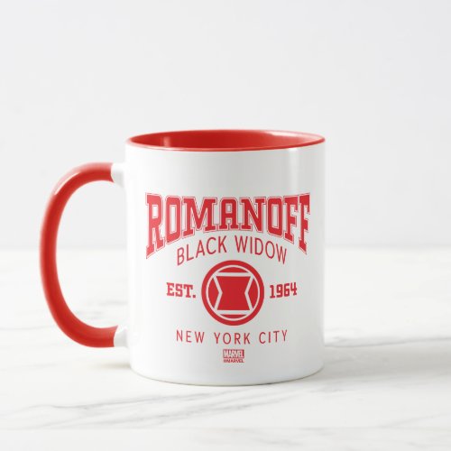 Avengers Collegiate Logo Romanoff Black Widow Mug