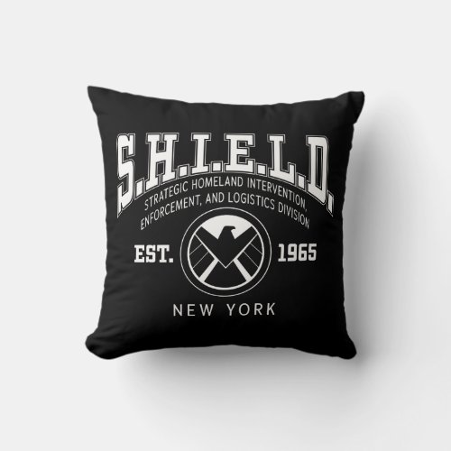 Avengers Collegiate Logo SHIELD Throw Pillow