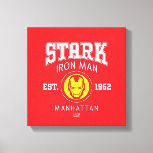 Avengers Collegiate Logo Stark Iron Man Canvas Print