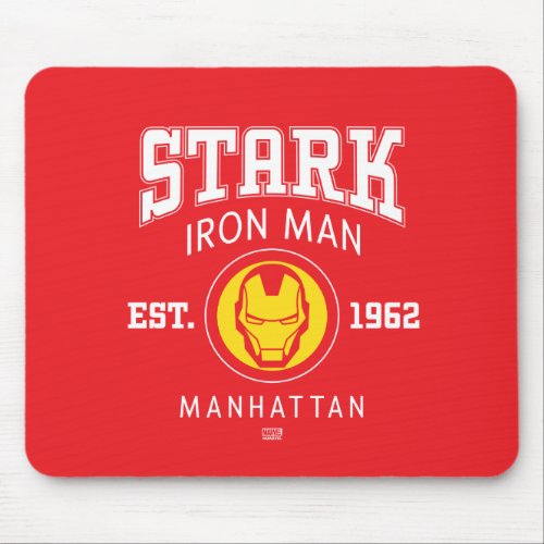 Avengers Collegiate Logo Stark Iron Man Mouse Pad