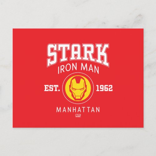 Avengers Collegiate Logo Stark Iron Man Postcard