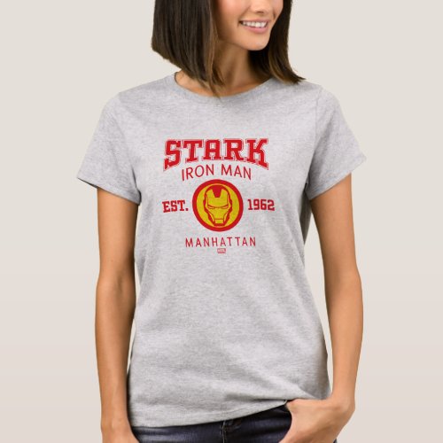 Avengers Collegiate Logo Stark Iron Man T_Shirt