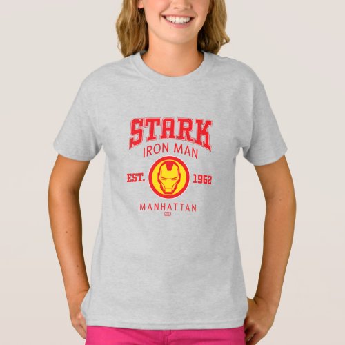 Avengers Collegiate Logo Stark Iron Man T_Shirt